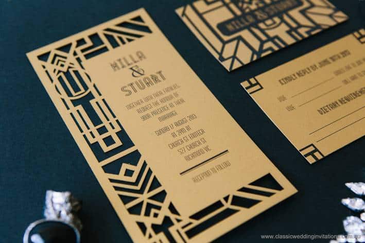 greaty gatsby wedding invite
