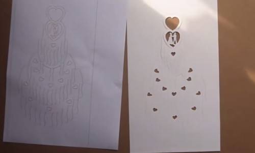 diy wedding cake pop out invitation card