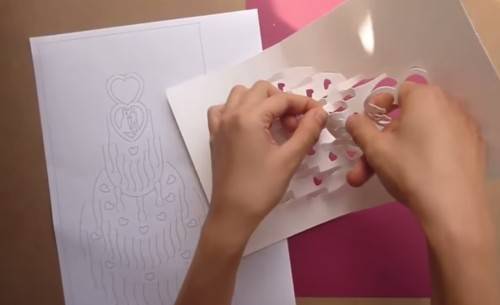 diy wedding cake pop out invitation card