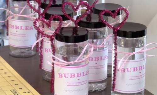 diy wedding bubble favor