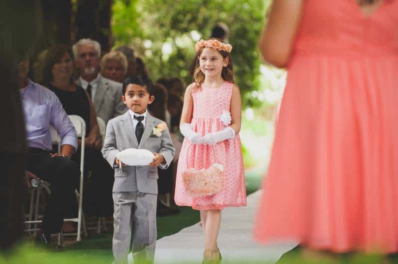 Celebrating Love In Coral And Gray