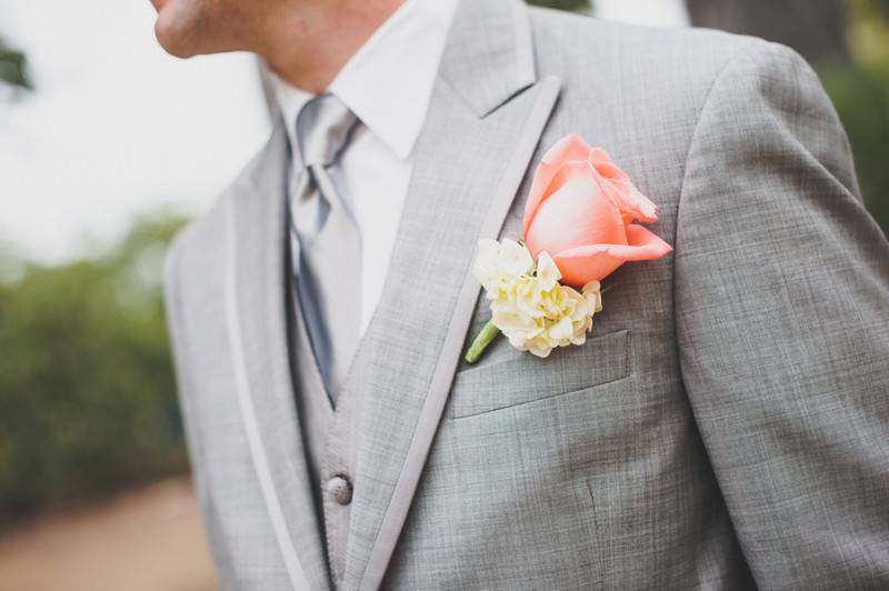 Celebrating Love In Coral And Gray