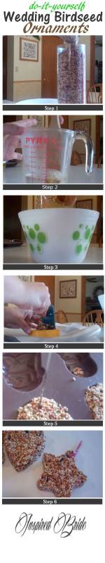 diy wedding birdseed ornaments