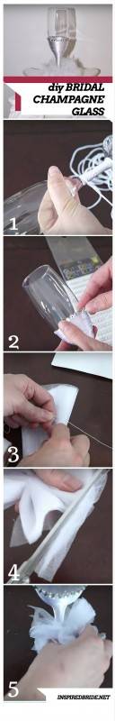 diy bridal champagne glass