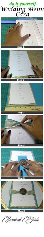 diy wedding menu card