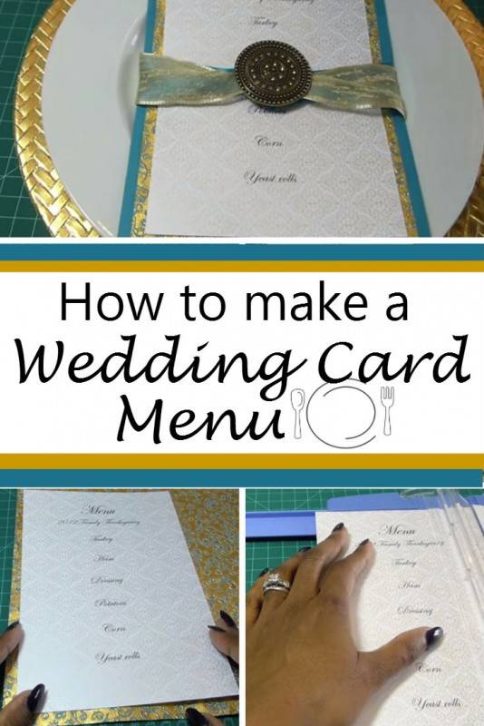 DIY Wedding Menu Card