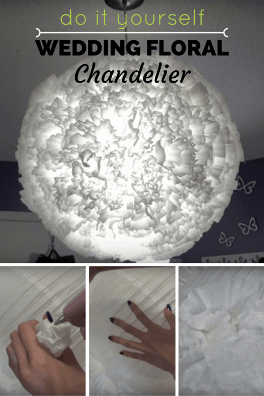 wedding floral chandelier