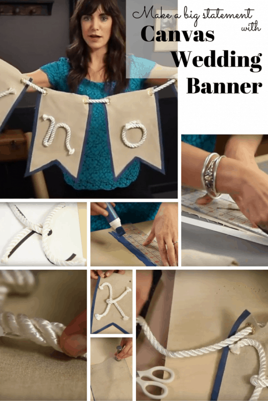 diy canvas wedding banner