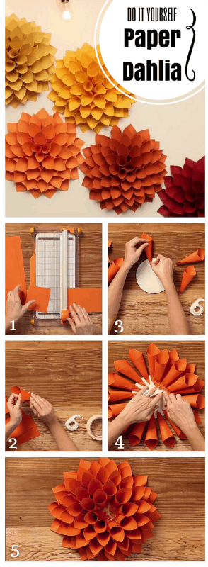 diy paper dahlia