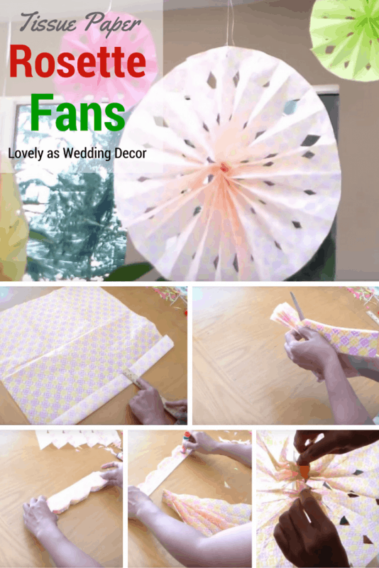 DIY Tissue Paper Rosette Fans