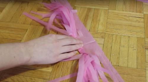 diy tissue tassel garland