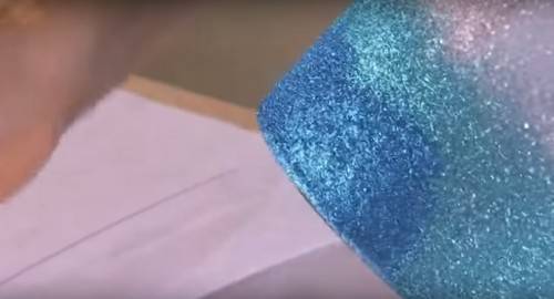 diy ombre glittered vase