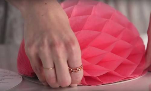 DIY honeycomb ceremony fan