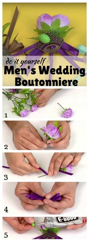 DIY Men’s Wedding Boutonniere