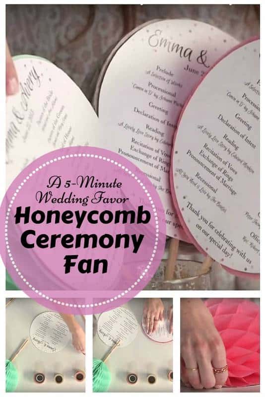 Honeycomb ceremony fan diy