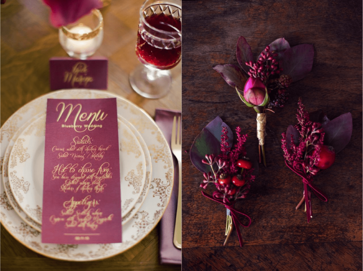 Fall Wedding Color Palettes - Fruit Nuances