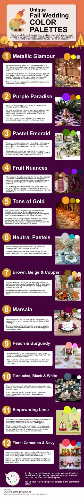 Unique Fall Wedding Color Palettes 23