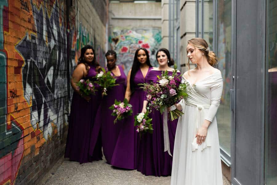 Modern Purple and Geometric Wedding Amongst Graffiti Alley 65