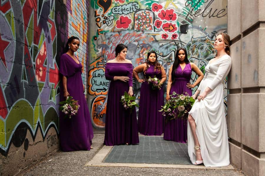 Modern Purple and Geometric Wedding Amongst Graffiti Alley 63