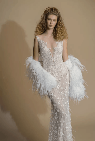 26 Feather Accented Wedding Gowns For Dreamy Brides 537