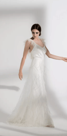 26 Feather Accented Wedding Gowns For Dreamy Brides 523