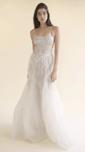 26 Feather Accented Wedding Gowns For Dreamy Brides 95