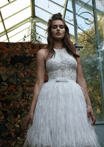 26 Feather Accented Wedding Gowns For Dreamy Brides 83