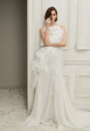 26 Feather Accented Wedding Gowns For Dreamy Brides 91