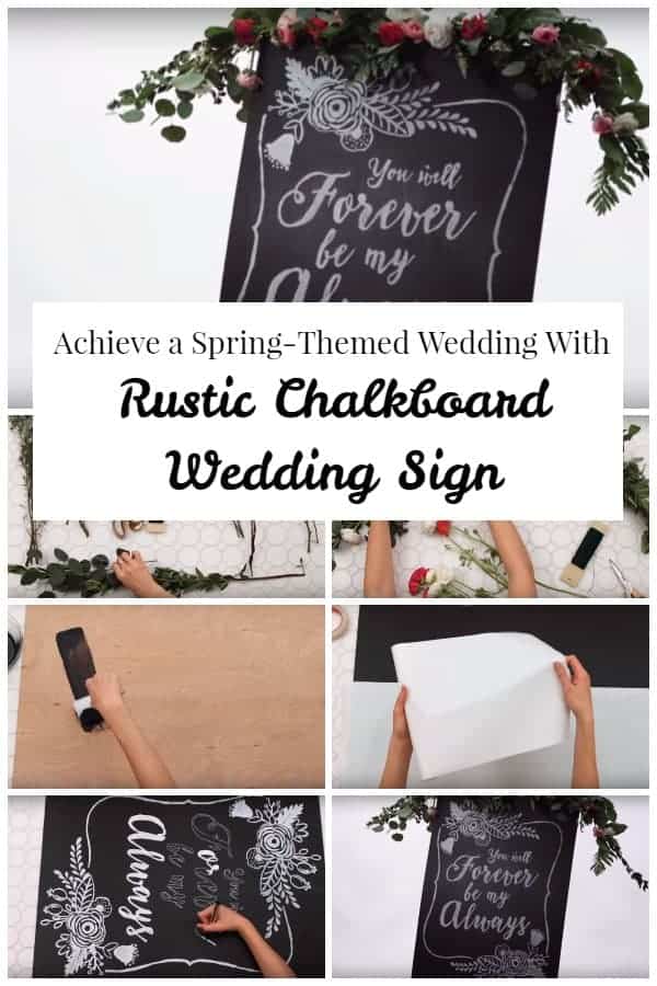 Rustic Chalkboard Wedding Sign to Add that Country Vibe