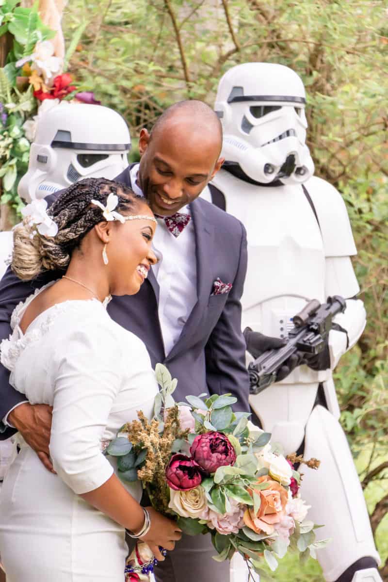 Backyard Star Wars Themed Pandemic Wedding 91