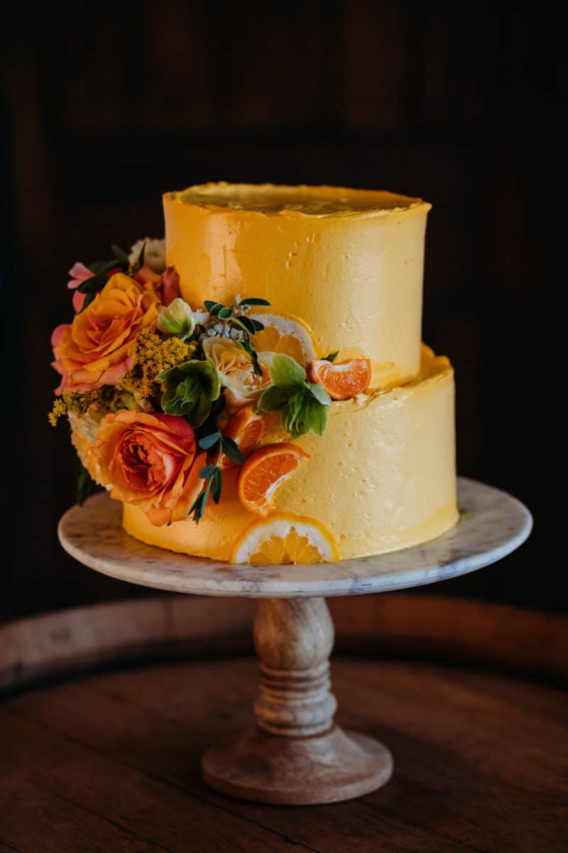 Vineyard Elopement With Touches of Coral and Sunny Yellow 65