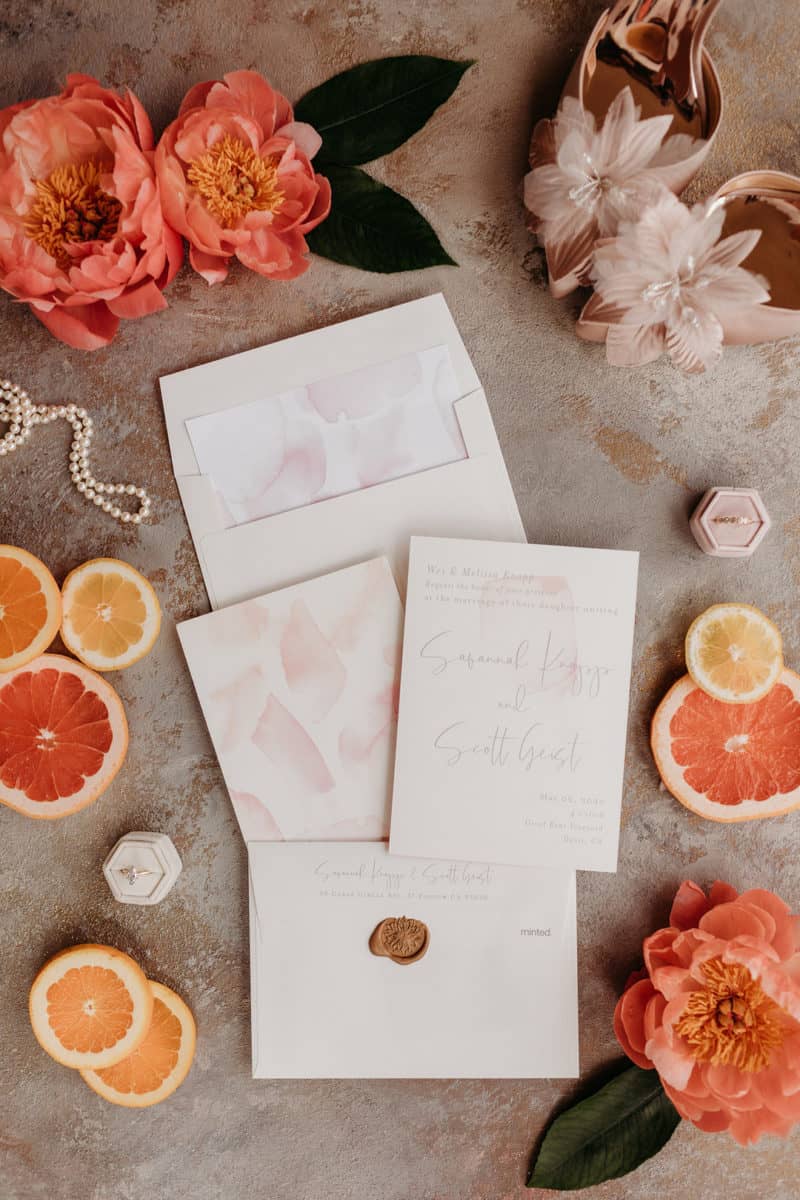 Vineyard Elopement With Touches of Coral and Sunny Yellow 75