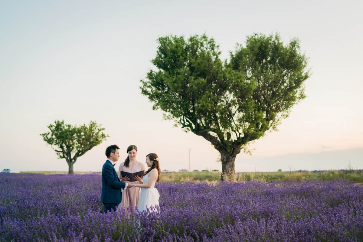 Intimate Wedding Ceremony In The Lavender Fields 61