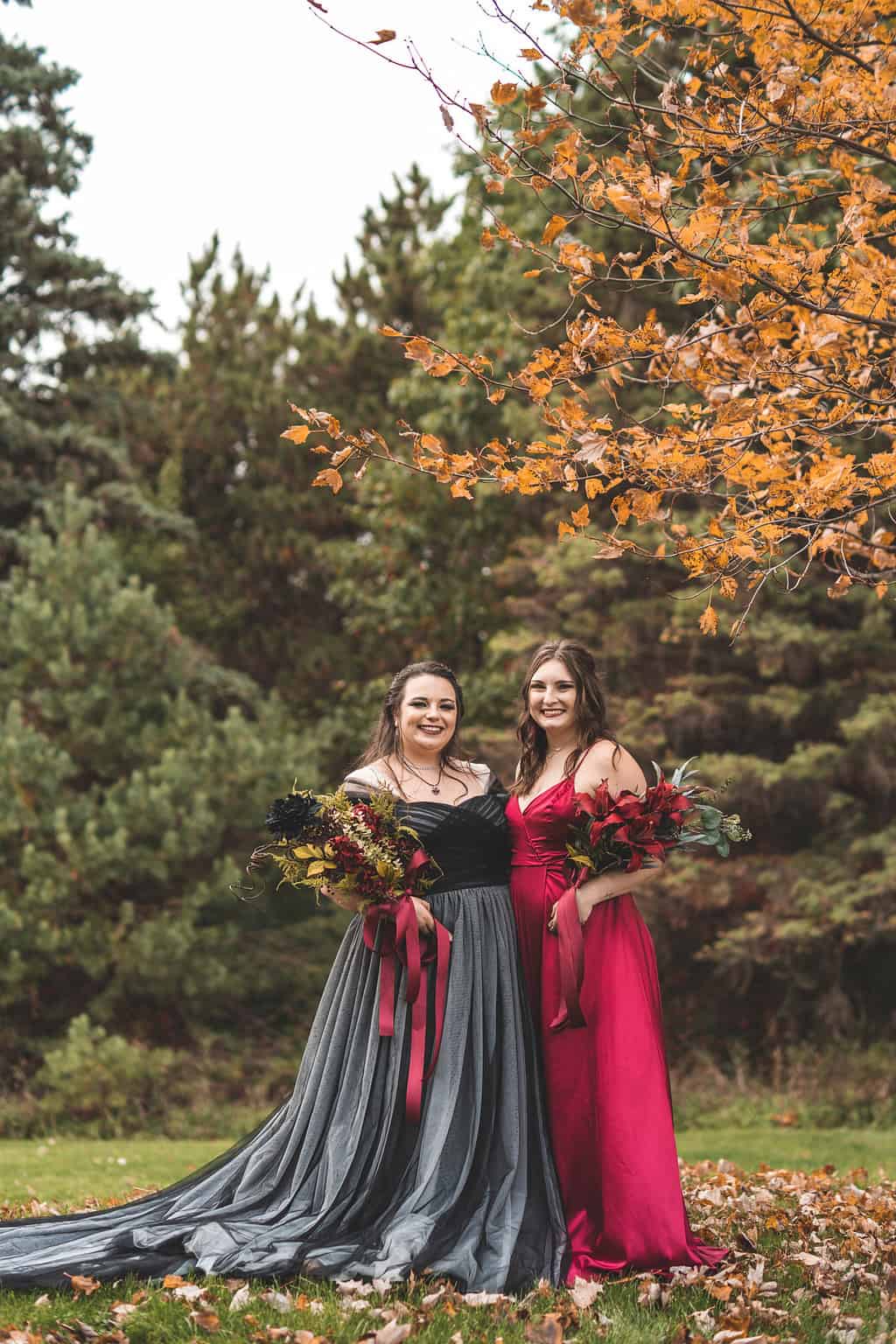 Moody Gothic Forest Themed Wedding 65