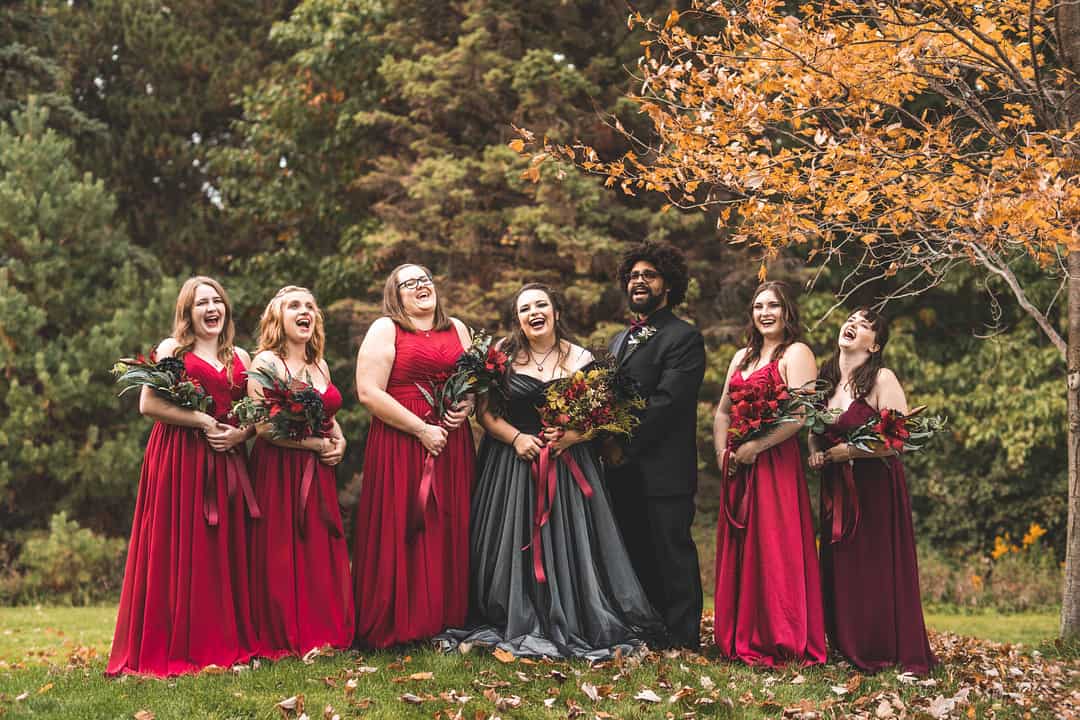 Moody Gothic Forest Themed Wedding 67