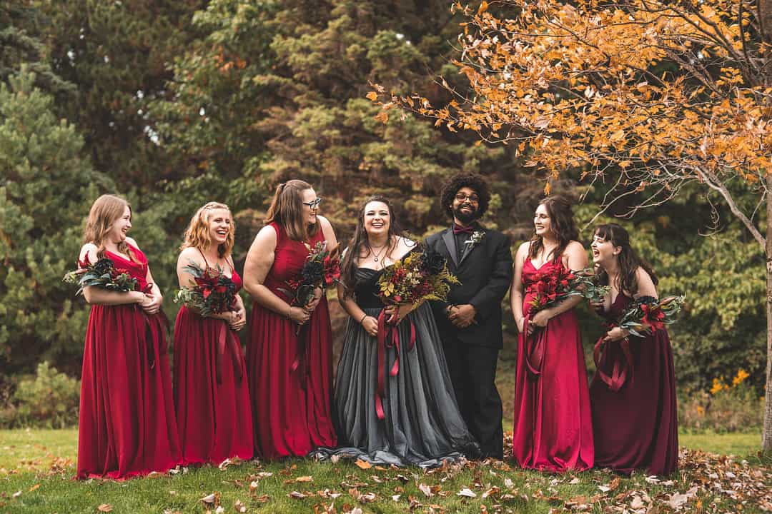 Moody Gothic Forest Themed Wedding 69