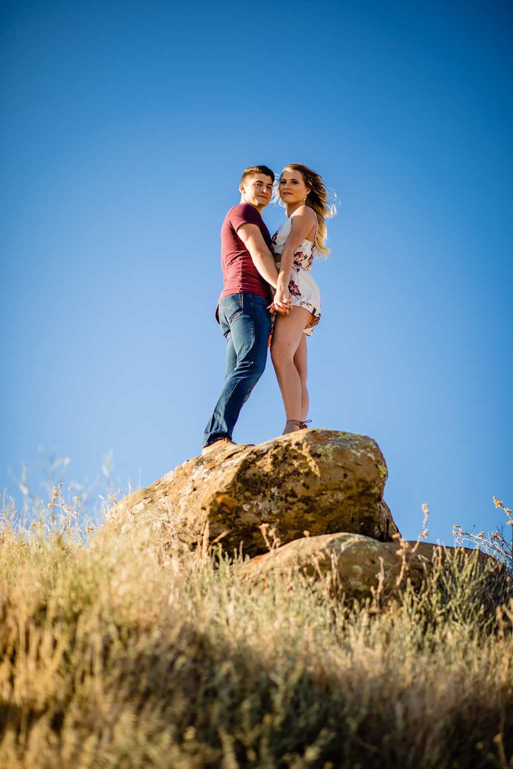 Playful and Romantic Hill Engagement Session 183