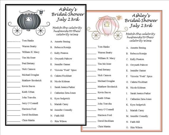 Classic Bridal Shower Games Classic Bridal Shower Games