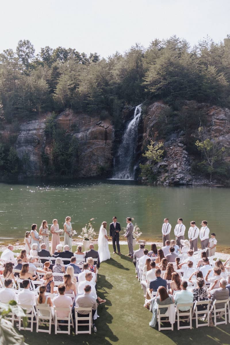 Whimsical Mimimalist Waterfall Wedding 61