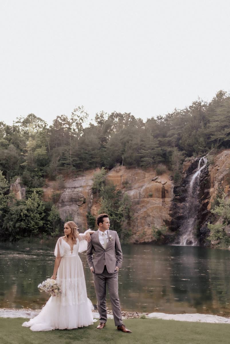 Whimsical Mimimalist Waterfall Wedding 269