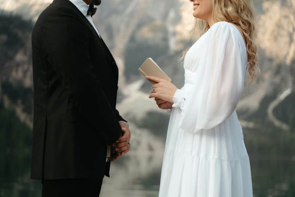 A man and a woman standing next to each other