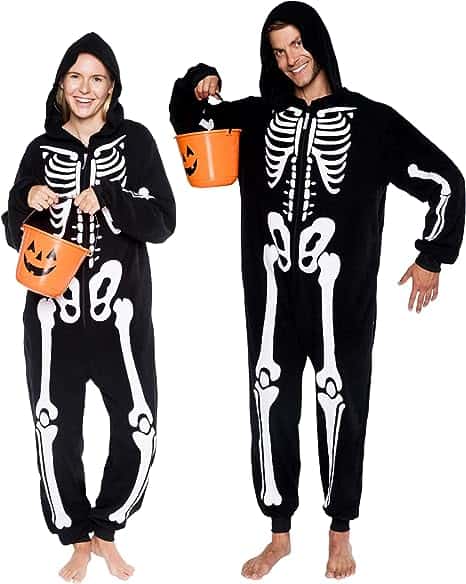 Slim Fit Adult Onesie - Animal Halloween Costume - Plush Fruit One Piece Cosplay Suit for Women and Men by FUNZIEZ!