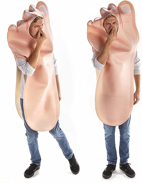 Two Left Feet Couples Costume - Funny Gross Body Suit Adult Halloween Outfits
