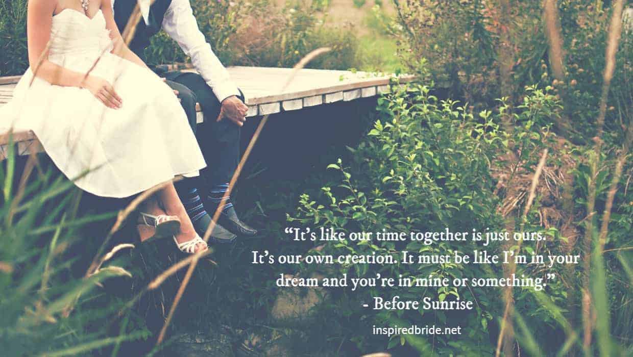 A wedding quote from Before Sunrise.