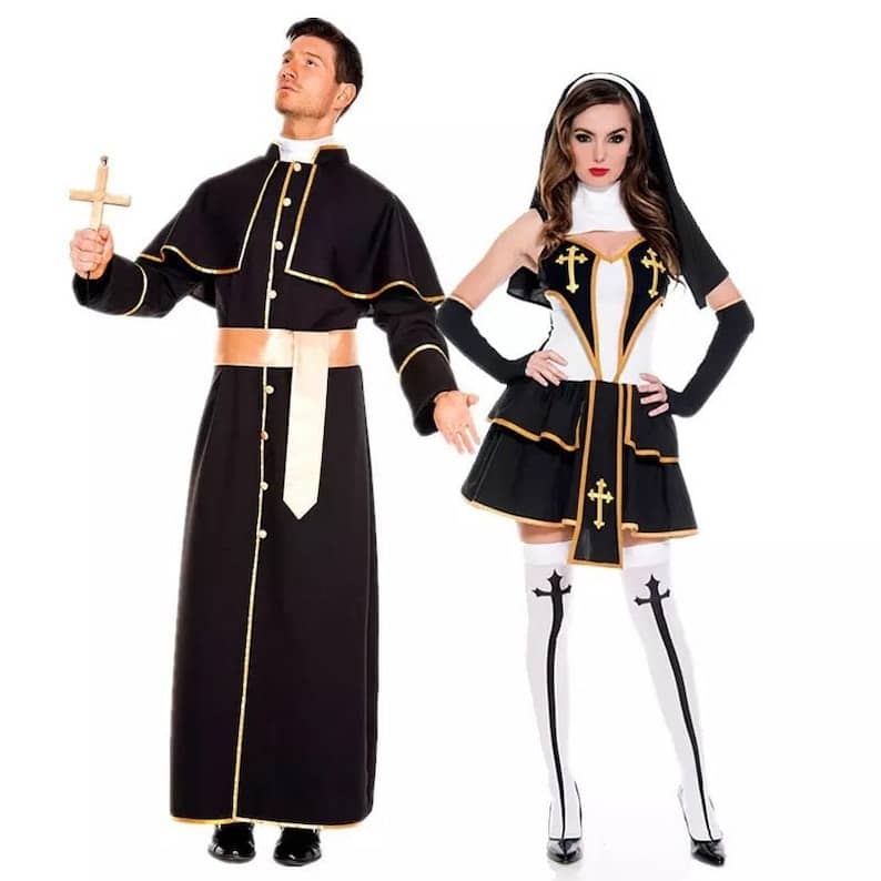 Halloween Couple Costume Halloween Costume Priest Halloween image 1