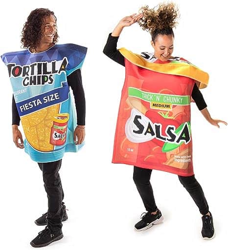 Tortilla Chips &amp; Salsa Jar Couples Costume - Cute Funny Food Halloween Outfits