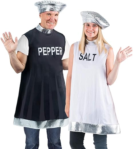Tigerdoe Couples Costumes Halloween - Salt and Pepper Costume - Funny Costumes - Halloween Costume - Food Costumes