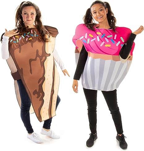 Cake &amp; Cupcake Couples Halloween Costume - Cute Adult Junk Food Outfits