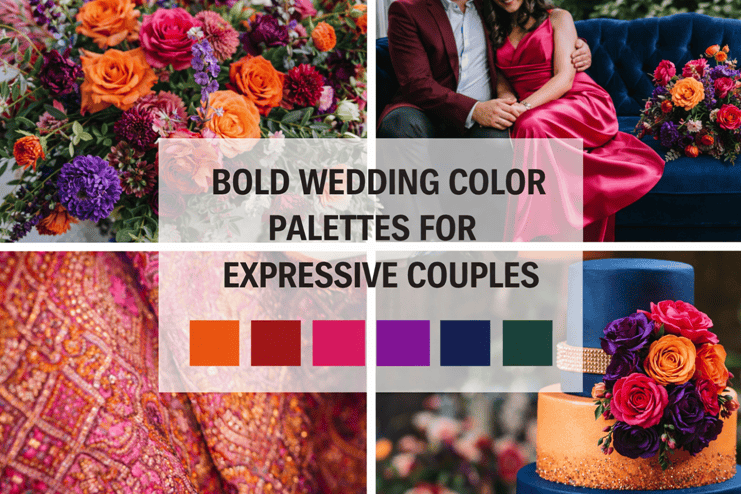 Bold Wedding Color Palettes for Modern, Expressive Couples