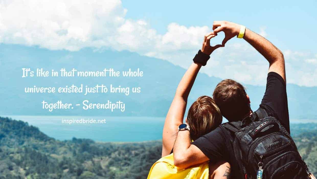 A wedding quote from Serendipity.